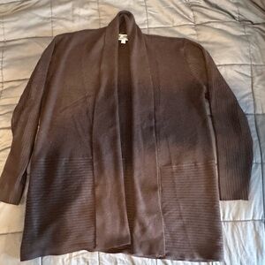 JM Collection Chocolate Ribbed Cardigan